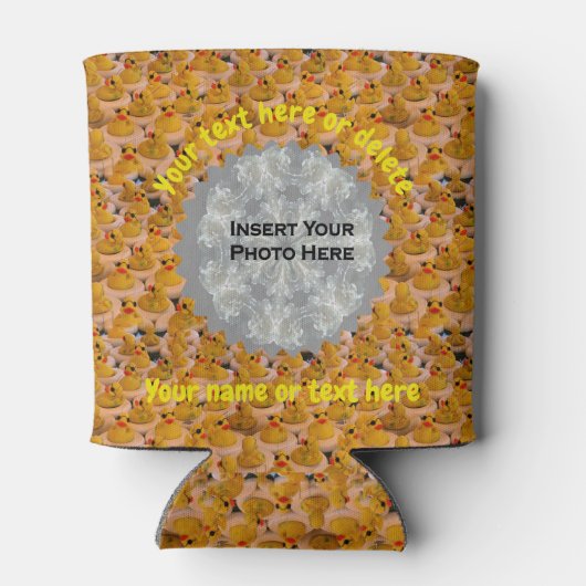 Rubber Ducks gepersonaliseerde foto Blikjeskoeler (Achterkant)