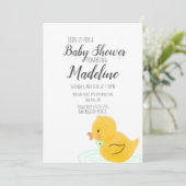 Rubber Ducks Hand Drawn Baby shower Kaart (Staand voorkant)