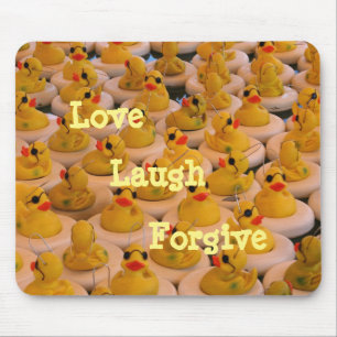 Rubber Ducks Love Laugh Forgave Inspirerend Muismat