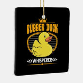 Rubber Ducks Whisperer Keramisch Ornament (Rechts)