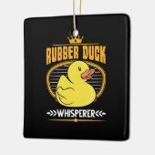 Rubber Ducks Whisperer Keramisch Ornament (Links)
