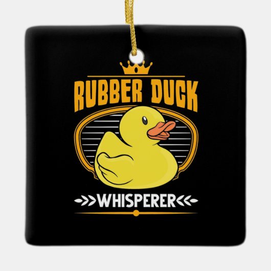 Rubber Ducks Whisperer Keramisch Ornament (Voorkant)