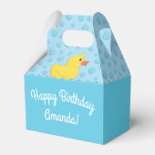 Rubber Ducky 1st Birthday Party Kinder Baby Bedankdoosjes (Voorkant Zijde)