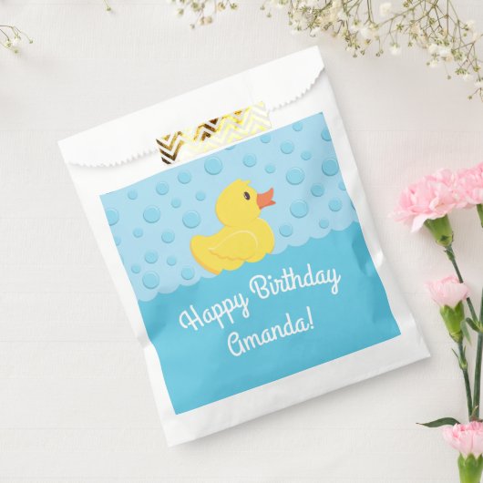 Rubber Ducky 1st Birthday Party Kinder Baby Bedankzakje (Gezegeld)