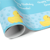 Rubber Ducky 1st Birthday Party Kinder Baby Cadeaupapier (Rol Hoek)