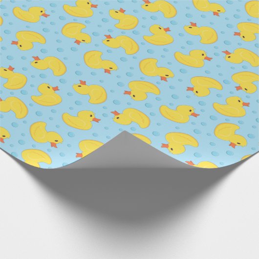 Rubber Ducky 1st Birthday Party Kinder Baby Cadeaupapier (Hoek)