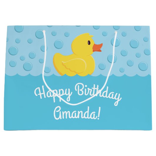 Rubber Ducky 1st Birthday Party Kinder Baby Groot Cadeauzakje (Voorkant)