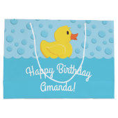 Rubber Ducky 1st Birthday Party Kinder Baby Groot Cadeauzakje (Achterkant)