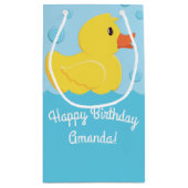 Rubber Ducky 1st Birthday Party Kinder Baby Klein Cadeauzakje (Achterkant)