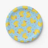 Rubber Ducky 1st Birthday Party Kinder Baby Papieren Bordje (Voorkant)