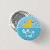 Rubber Ducky 1st Birthday Party Kinder Baby Ronde Button 3,2 Cm (Voorkant /achterkant)