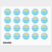 Rubber Ducky 1st Birthday Party Kinder Baby Ronde Sticker (Vel)