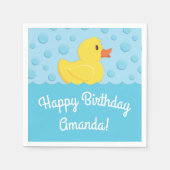 Rubber Ducky 1st Birthday Party Kinder Baby Servet (Voorkant)