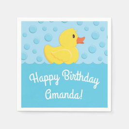 Rubber Ducky 1st Birthday Party Kinder Baby Servet
