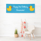 Rubber Ducky 1st Birthday Party Kinder Baby Spandoek (Insitu)