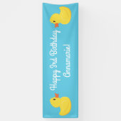 Rubber Ducky 1st Birthday Party Kinder Baby Spandoek (Verticaal)