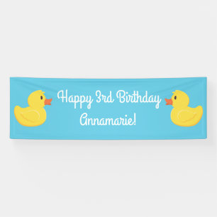 Rubber Ducky 1st Birthday Party Kinder Baby Spandoek