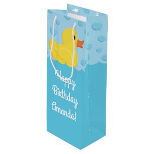 Rubber Ducky 1st Birthday Party Kinder Baby Wijn Cadeautas