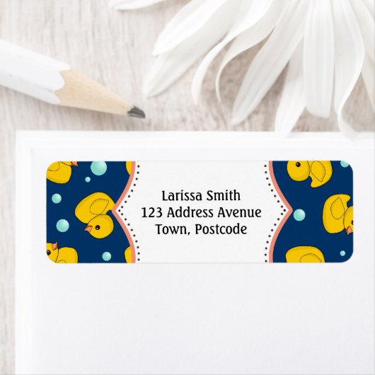 Rubber Ducky adreslabel Etiket (Insitu)