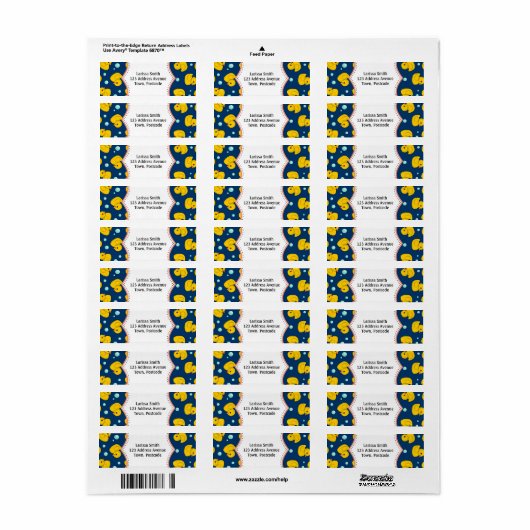 Rubber Ducky adreslabel Etiket (Full Sheet)