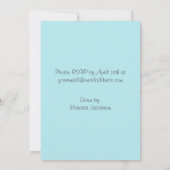 Rubber Ducky Aqua Baby Shower Invitations Kaart (Achterkant)