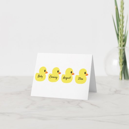 Rubber Ducky Baby Announcement Kaarten (Voorkant)