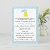 Rubber Ducky Baby Boy Shower - pas aan Kaart (Staand voorkant)