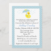 Rubber Ducky Baby Boy Shower - pas aan Kaart (Voorkant / Achterkant)