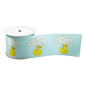 Rubber Ducky Baby Ducking Umbrella Satin Ribbon Satijnen Lint (Spoel)