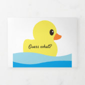Rubber Ducky Baby Mededelingen Drieluik Kaart (Cover)