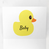 Rubber Ducky Baby Mededelingen Drieluik Kaart (Binnenzijde eerst)