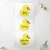Rubber Ducky Baby Mededelingen Drieluik Kaart (Binnen)
