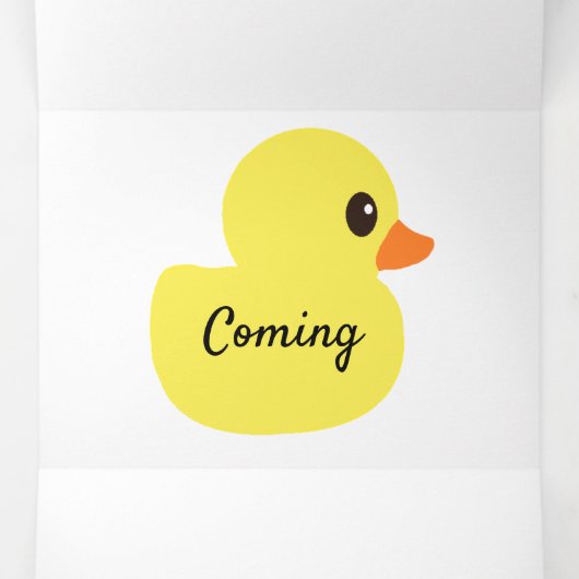 Rubber Ducky Baby Mededelingen Drieluik Kaart (Binnenkant midden)