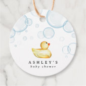 Rubber Ducky Baby shower Bedankjes Labels (Voorkant)
