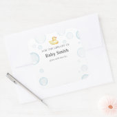 Rubber Ducky Baby Shower Bibliotheek Square Vierkante Sticker (Envelop)