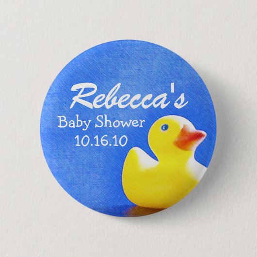 Rubber Ducky Baby shower Button (Voorkant)
