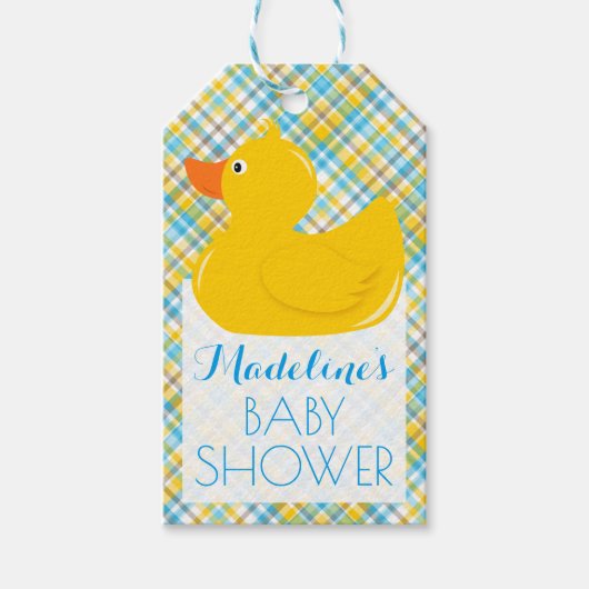 Rubber Ducky Baby shower Cadeaulabel (Voorkant)