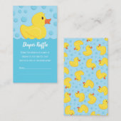 Rubber Ducky Baby shower Diaper Raffle Kaarten (Voorkant / Achterkant)