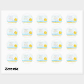 Rubber Ducky Baby shower Favor Sticker (Vel)