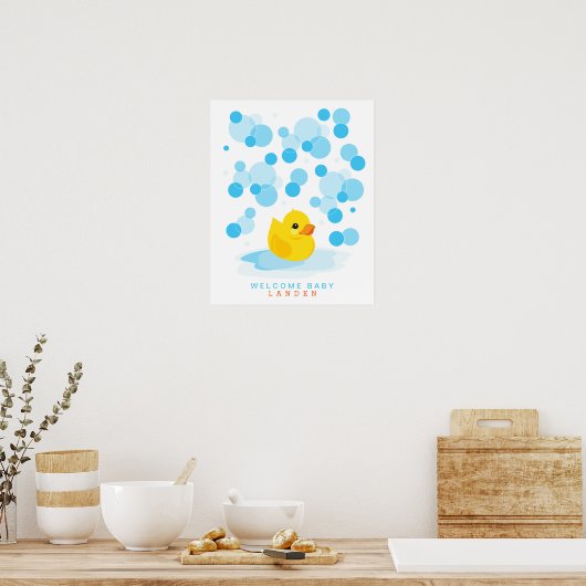 Rubber Ducky | Baby shower gastboek Print (Keuken)
