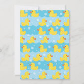 Rubber Ducky Baby shower Geel Geslacht Neutraal Kaart (Achterkant)