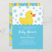 Rubber Ducky Baby shower Geel Geslacht Neutraal Kaart (Voorkant / Achterkant)