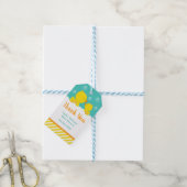 Rubber Ducky Baby shower Geel Groen Dank u Cadeaulabel (Met Touw)