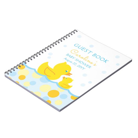 Rubber Ducky Baby shower Guest Book Notitieboek (Linkerzijde)