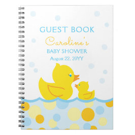 Rubber Ducky Baby shower Guest Book Notitieboek