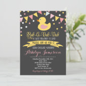 Rubber Ducky Baby shower INvitatie Kaart (Staand voorkant)
