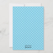 Rubber Ducky Baby shower Invitation Blue & Yellow Kaart (Achterkant)