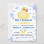Rubber Ducky Baby shower Invitation Kaart (Voorkant)