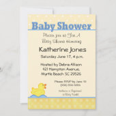 Rubber Ducky Baby shower Invitation Kaart (Voorkant)