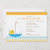 Rubber Ducky Baby shower Invitation Kaart (Voorkant)